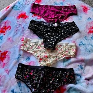 PINK Lace XXL panties set of 4